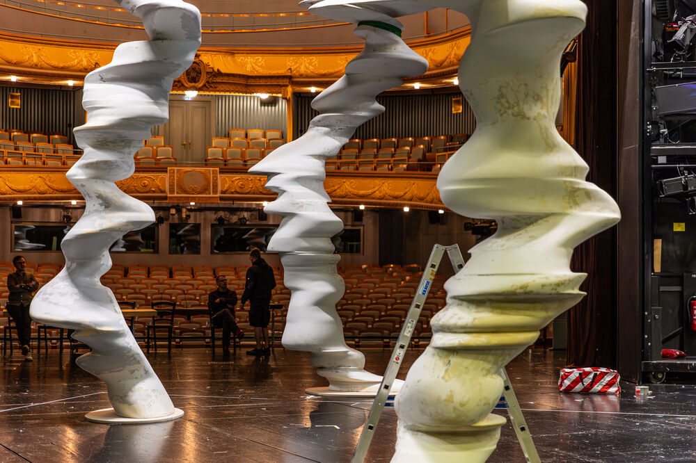 Anlieferung der Tony Cragg-Skulpturen, Foto: Christina Iberl© Christina Iberl